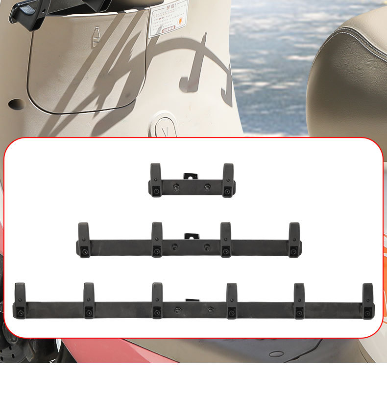 Take-out electric car hook front row row of meal hook crossbar anti-scattering meal extension rider hook bracket