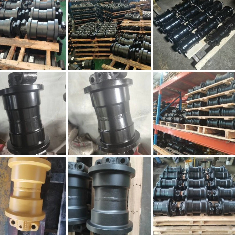 挖掘机底盘配件四轮一带斗山DX80支重轮马拉头斗轴套护链架挖斗齿