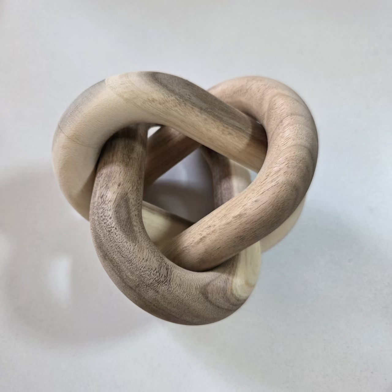 Adorno de Cadena de Madera de 3 Anillos de Madera Maciza Decorativo para Hogar y Oficina