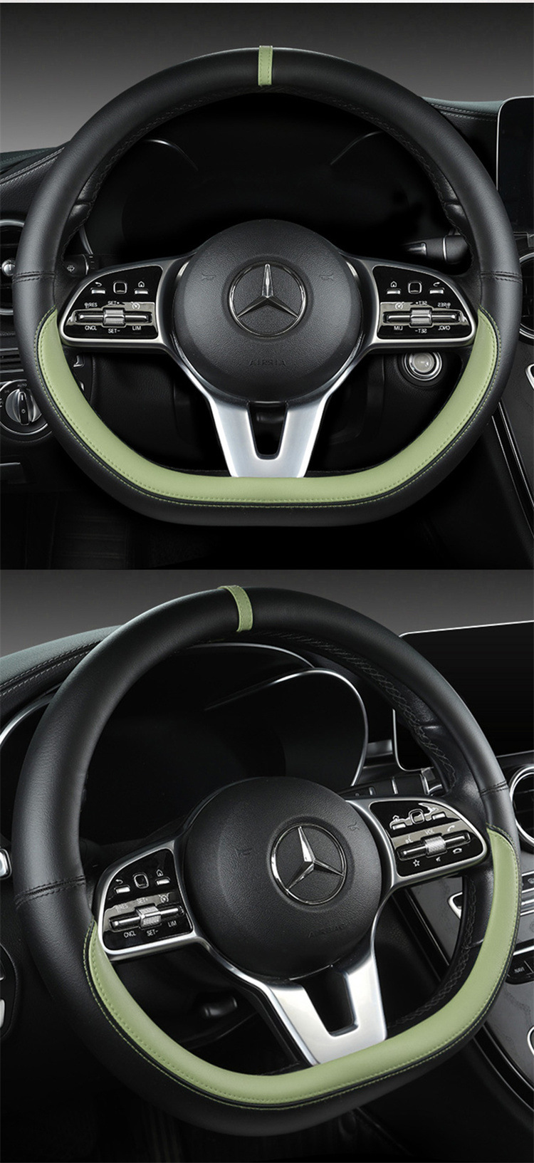 2022 new full Napa black plus color D steering wheel cover