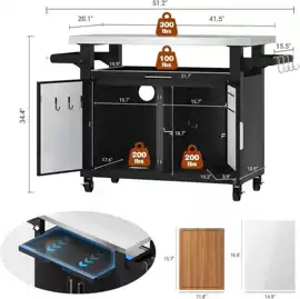 烧烤炉;烧烤架烧烤网;手推餐车