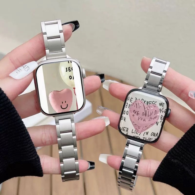Suitable for Apple Watch applewatchs10 Metal Strap iwach9876 Generation SE Advanced Sense Strap for Women