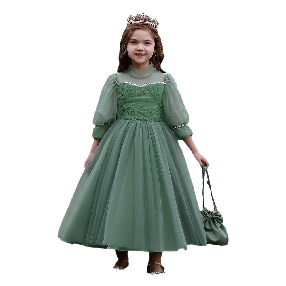 Ropa infantil Amazon, nuevo vestido infantil, vestido de princesa, vestido de manga larga para niñas, ropa infantil al por mayor