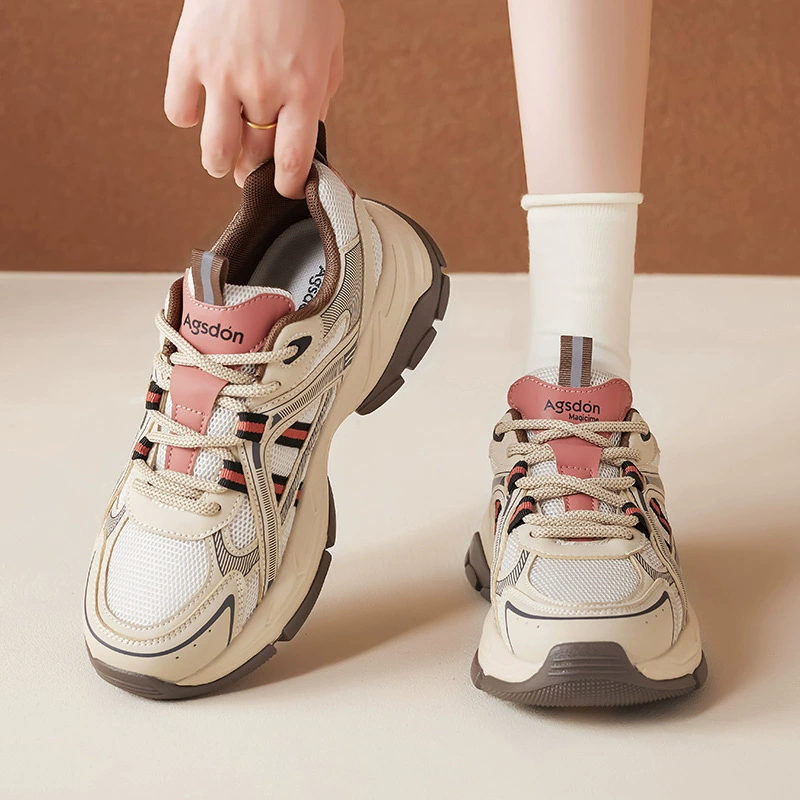 August Shideng Daddy обувь для женщин 2024 новые осенние ноги маленькие кексы с толстой подошвой спортивные кроссовки на открытом воздухе