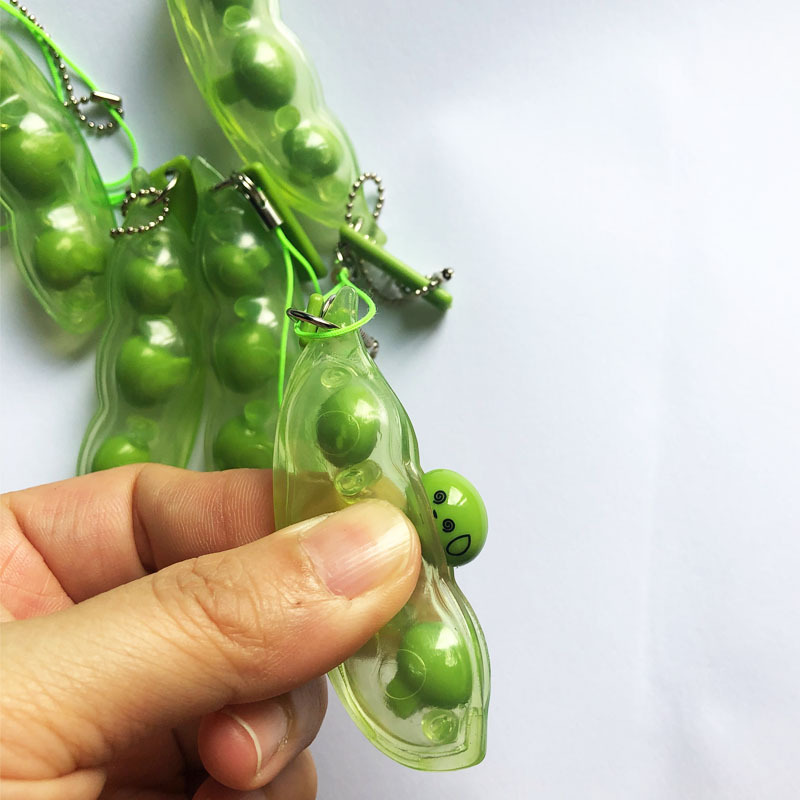 Edamame Clip Key Chain Key Chain Mobile Phone Pendant Squeeze Vent Toy