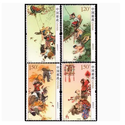 2017-6 "Spring Summer Autumn Winter" stamps 1.2 yuan 1.5 yuan discounted stamps can be used for mailing letters