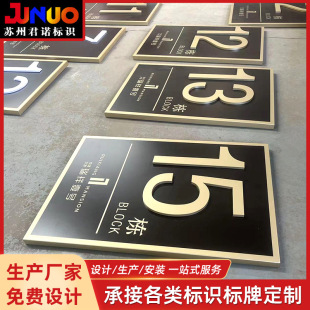 不锈钢楼栋牌小区楼层牌单元牌门号牌房地产指示牌高档仿古幢号牌-阿里巴巴