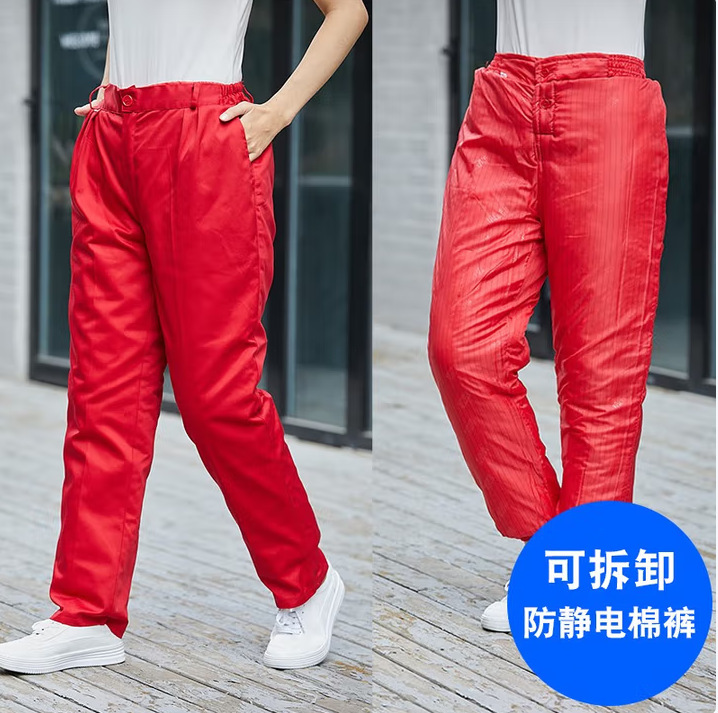 invierno antiestático reflector ropa de trabajo ropa de algodón hombre y mujer gruesa ropa de algodón caliente ropa de protección contra el frío