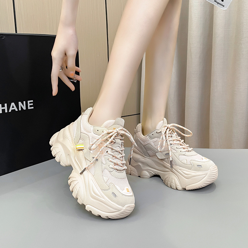 Zapatillas Augusden estilo papá para mujer, novedad primavera 2026, zapatillas adelgazantes de moda estilo INS, calzado casual de suela gruesa.