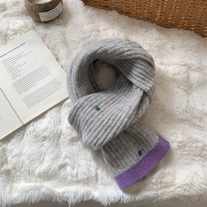 Bufandas de invierno de alta calidad otoño y invierno de color frijoles caliente y antifrío collar de color combinación chal