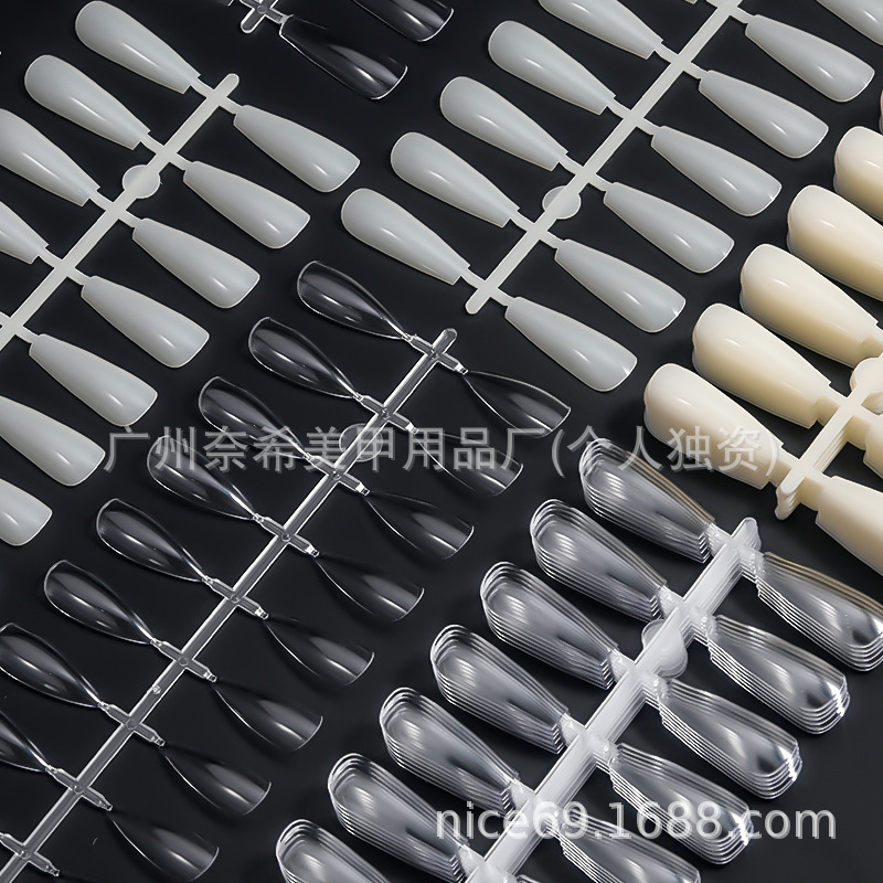 Manicure Almond Ladder-Shaped Nail Polish Water Drop Natural Transparent Nail Polish Work Sample Practice Popular Ballet Nail Polish