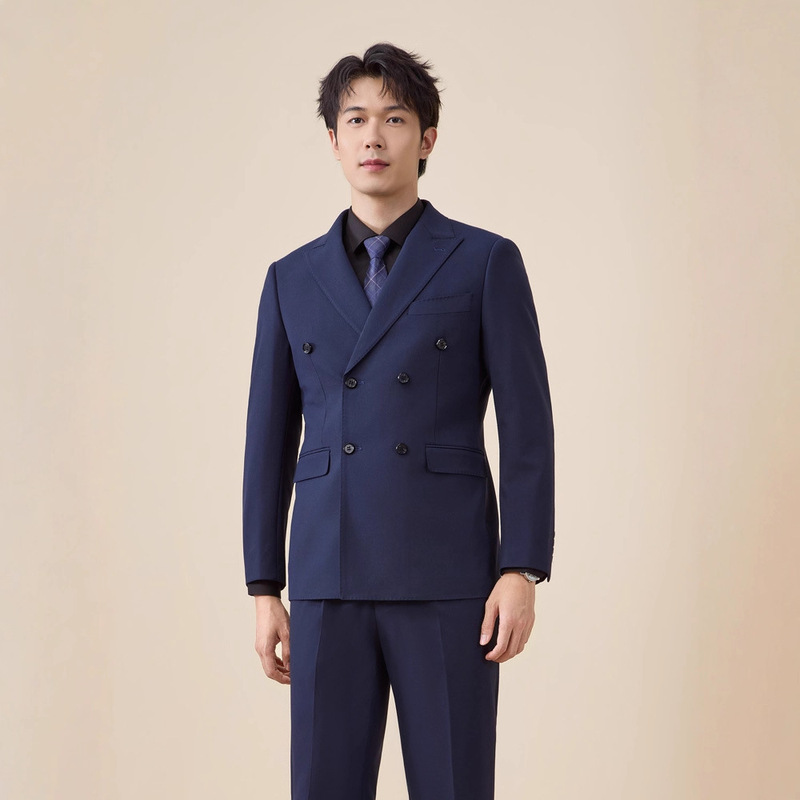 New Double-Breasted Suit Suit Men's Autumn and Winter New Business Professional Wear Hotel Manager Commuting Work Clothes New Double-Breasted Suit Suit Men's Autumn and Winter New Business Professional Wear Hotel Manager Commuting Work Clothes