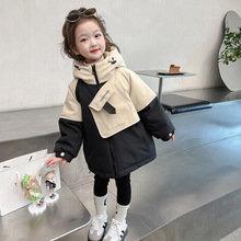 儿童羽绒服中长款女宝冬装洋气2024新款女童外套冬季加厚女孩衣服