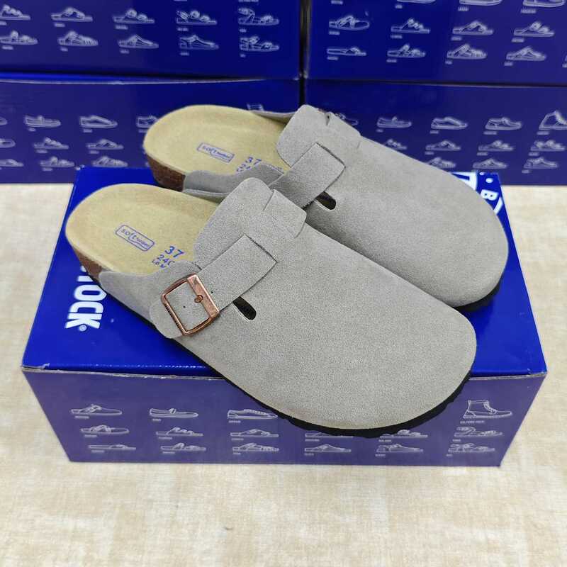 BK large-size genuine leather platform Birkenstock sandals, 2026 spring/autumn new collection, closed-toe, half-slipper style, casual, unisex BK large-size genuine leather platform Birkenstock sandals, 2026 spring/autumn new collection, closed-toe, half-slipper style, casual, unisex