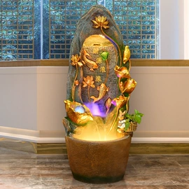 流水摆件;树脂工艺品;客厅落地摆件