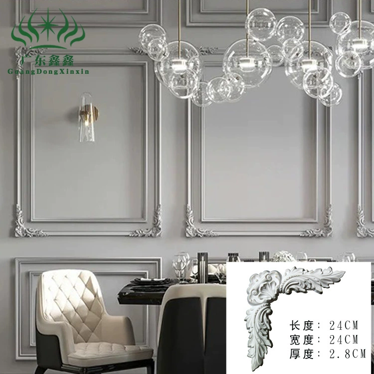 Double eyelid gypsum line shape ceiling material solid wood shape installation self-adhesive frame landscaping top corner line