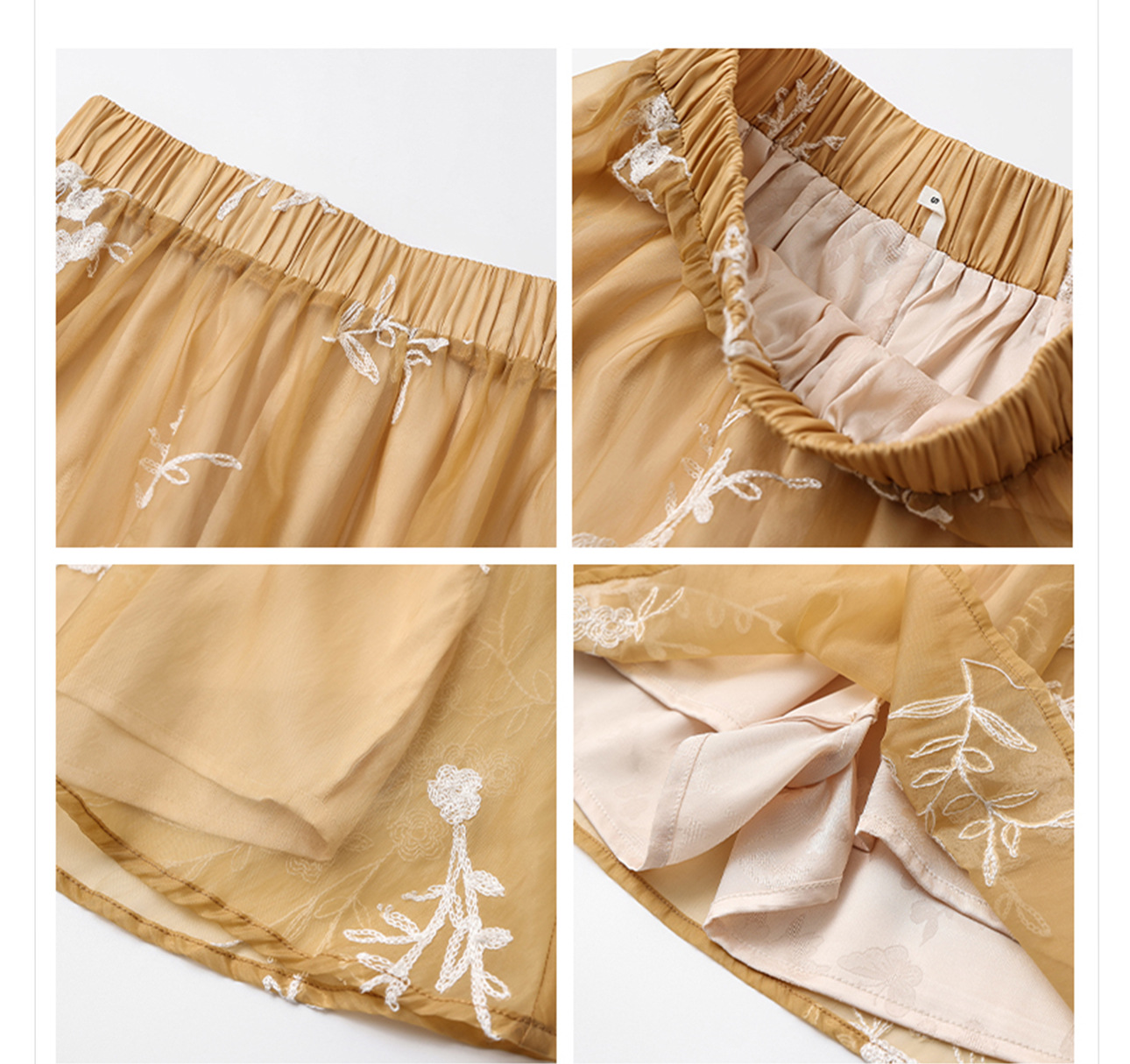 Bộ áo ngắn thêu họa tiết phong cách Trung Hoa mới, dáng rộng sang trọng — Áo, Quần short chi tiết 19