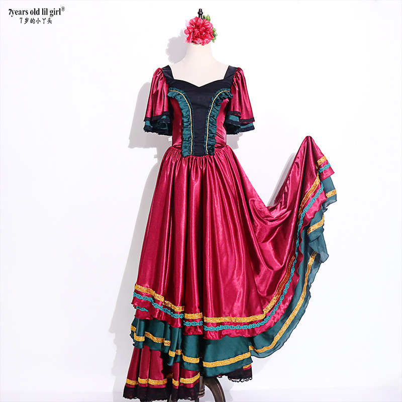 Brand Design Flamenco Spanish Dance Dress Performance Spring Dance Dress Ene13