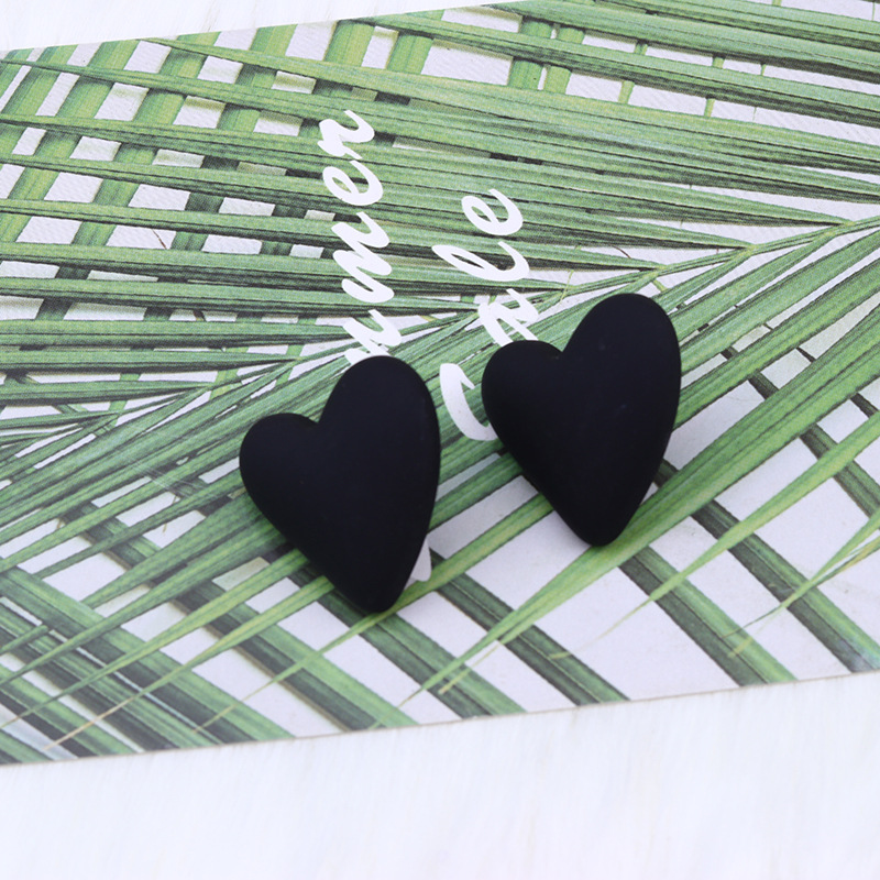 9g Weight Earrings Classification 1 Pair Quantity Daily Occasion Acrylic Material Heart Shape Pattern Women'S Gender Spray Paint Design Fashion Style 1 Pair Fashion Heart Shape Spray Paint Arylic Earrings 15