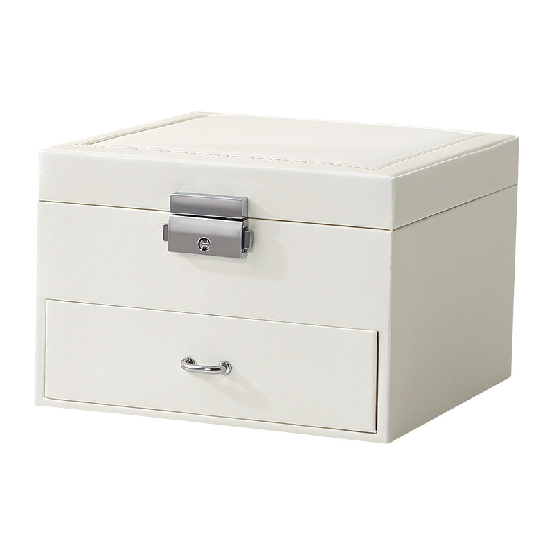 Jewelry Storage Box Pu Leather Multi-layer Drawer-style Children's Hair Accessories Box Earring Earring Storage Jewelry Box