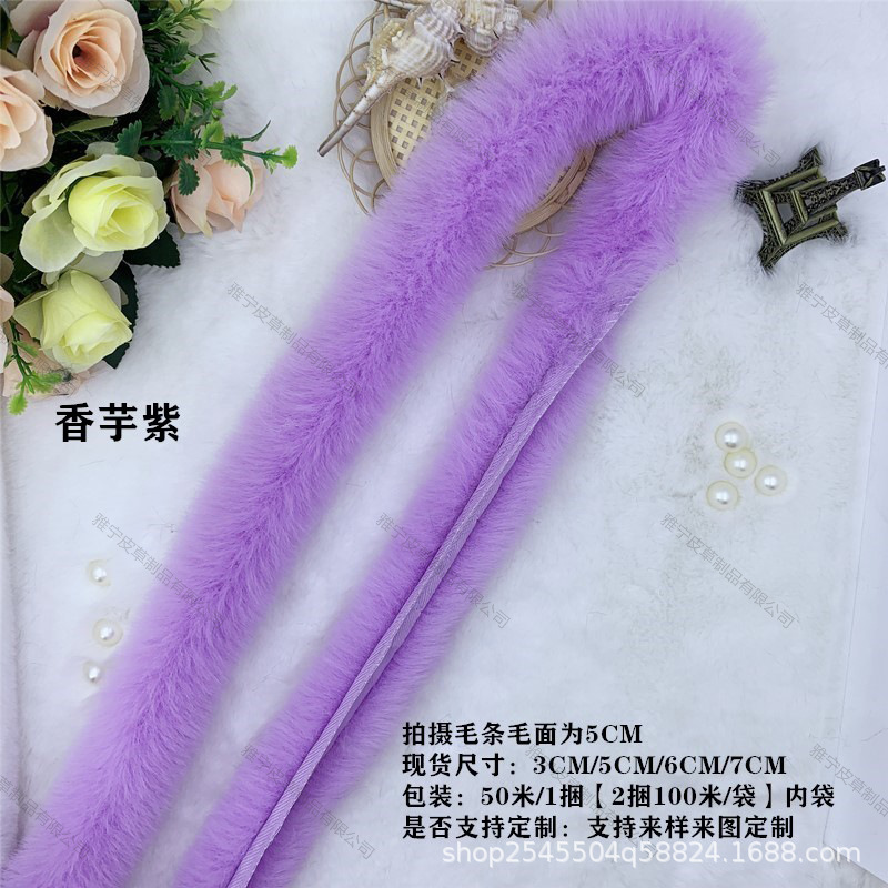 Tiras de piel sintética tipo conejo para decoración de ropa hanfu capas y accesorios textiles venta al por mayor