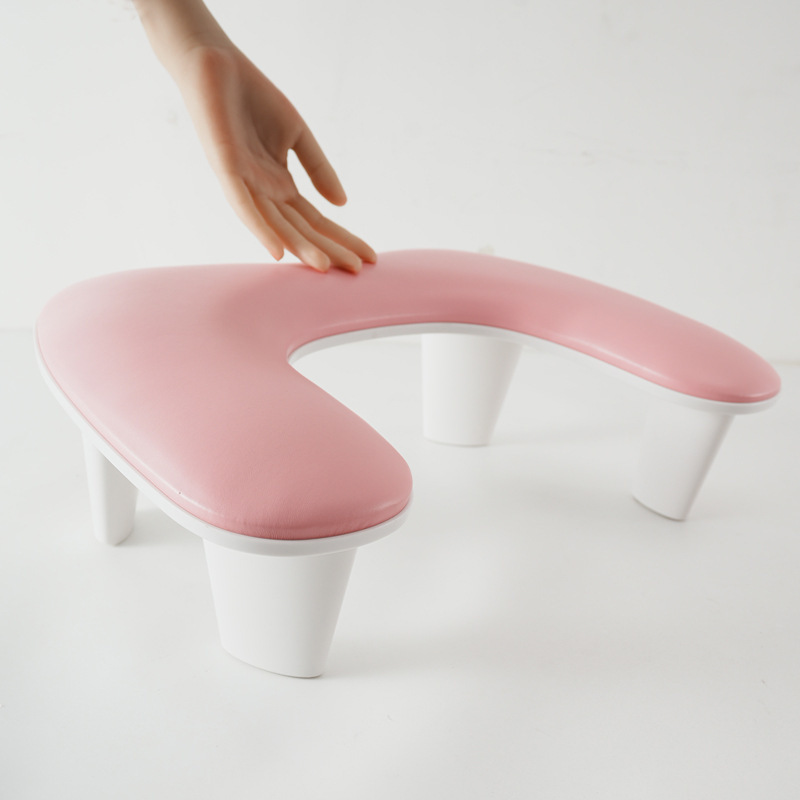 Nail Arm Rest Hand Pillow U-Shaped Adjustable Nail Arm Rest Pu Leather Hand Rest, Suitable for Manicurists' Hands