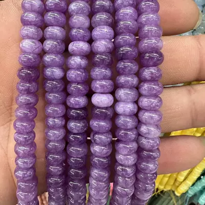 Zərgərlik ara hissələri – this finished product separation beads - purple-stone-58mmabout-70-80-pieces-white-stone-optimized