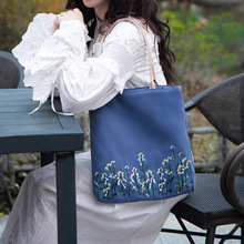 国潮新中式包包刺绣汉服搭配单肩包复古国风女士通勤手提包百搭
