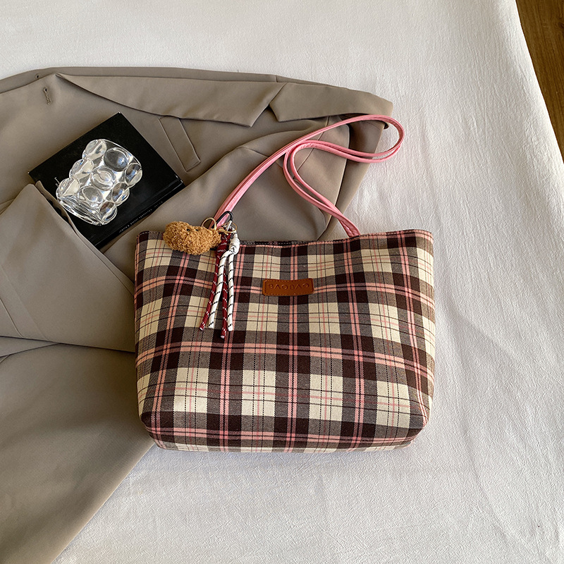 Bolsa de lona para mujeres 2024 nuevo otoño y invierno multifuncional bolsa de hombro casualidad cuadrada bolsa de viaje de clase