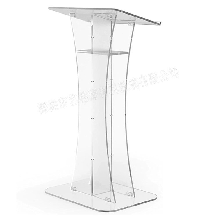 跨境会议有机玻璃迎宾台透明亚克力演讲台水晶晚会酒店婚庆司仪台