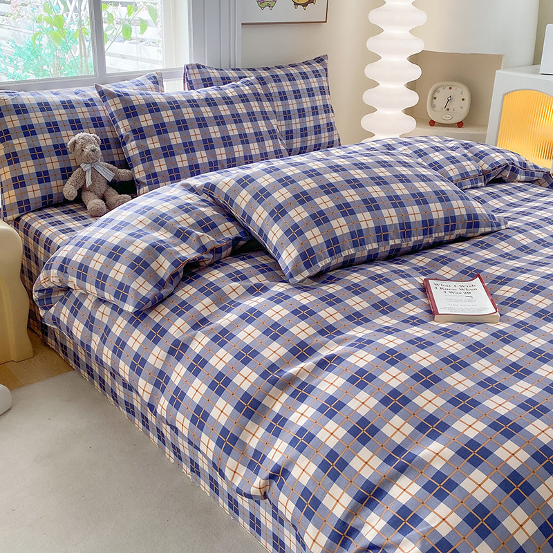 Una sola pieza 150x200x230cm doble cubierta de edredón de algodón no total de tres piezas para la cama de cuatro piezas