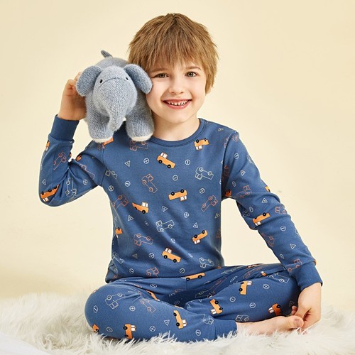 Children's Autumn Set Pure Cotton Boy Girl Autumn Pants Warm Innerwear All-cotton Baby Base Layer Pajamas Cotton Wool Sweater
