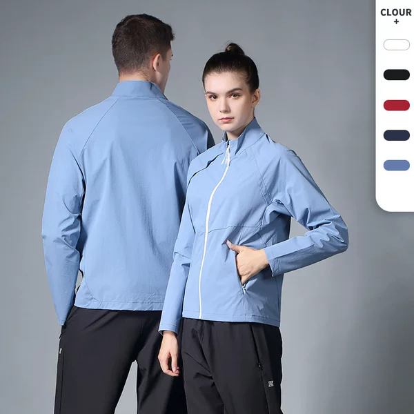 Sports Spring & Fall Jackets for Men and Women, Autumn and Winter Stand-Up Collar, Water-Repellent, Windproof, Quick-Drying Jackets, Outdoor Running Clothes