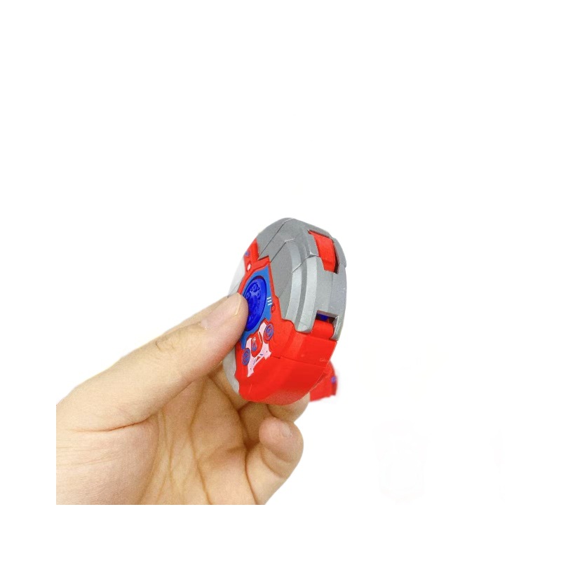 Creativa descompresión de deformación de punta de dedo giroscopio robot giroscopio juguetes de plástico para niños 6.2cm giroscopio mecánico