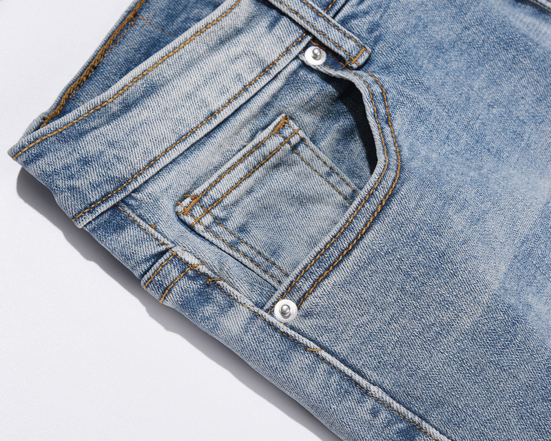 European and American Loose Casual Solid Color Loose Ripped Jeans