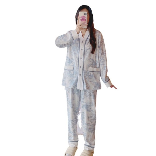 Maternity clothes for the month of pregnancy, cotton spring and autumn maternity pajamas set, prenatal maternity wear, postnatal outerwear, nursing clothes 