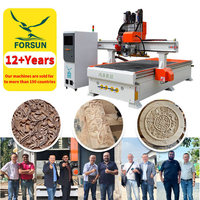 1325木工旋转锯片直排换刀数控开料机12把刀库板材锯片切割雕刻机