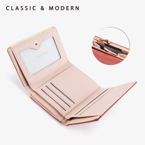 Talian Wallet Women's Fashion New Short Style Ins Cute and Versatile Student Multi-Card Slot Coin Purse Directly from the Manufacturer
