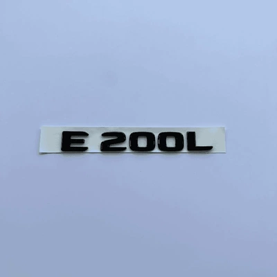 modification, E-Class black rear – Car logo - standard-e200l-tailgate-emblem-black-label-original-equipment-size