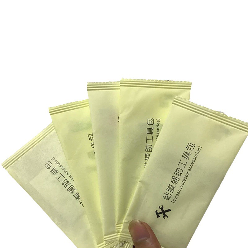 1 + 2 сухая и влажная упаковка спиртовая ткань скребковая карта комплект пленки для удаления пыли костюм пленка для мобильного телефона спиртовая Хлопковая Сумка для спирта