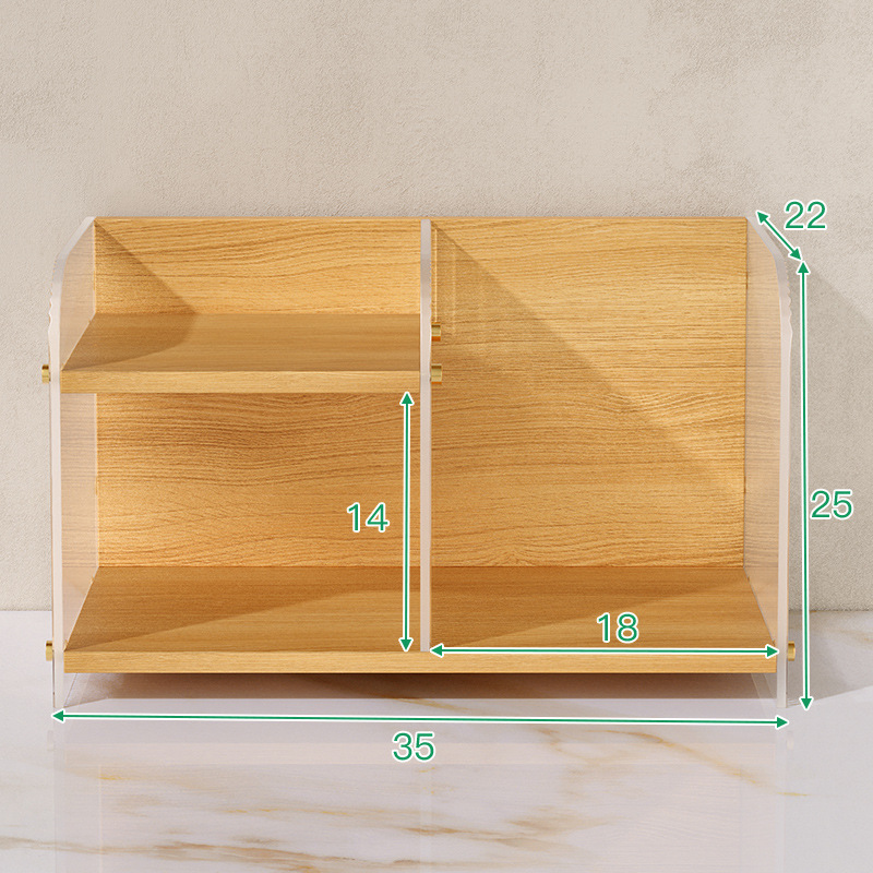 Estante de escritorio acrílico, mesa de comedor multicapa, almacenamiento, taza de café, taza de té, gabinete de té, estante para tazas de agua, soporte de exhibición