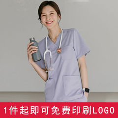 Handwashing Operating Room Women's Short Sleeve Oral Doctor Scrub Suit Long Sleeve Operating Room Workwear Summer Elastic Set