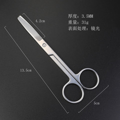 Diguang stainless steel scissors 5-inch steel handle scissors beauty scissors 13CM straight tip small scissors eyebrow trimming scissors eye paste scissors