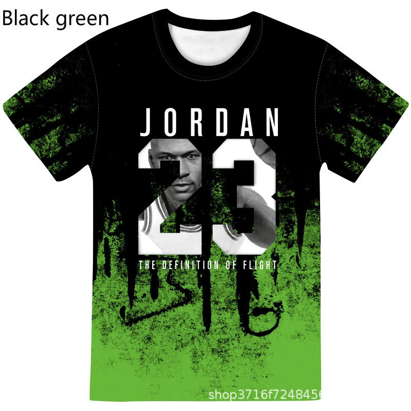3D digital printing amazon fashion trend michael jordan sports t-shirt multicolor one piece custom wholesale