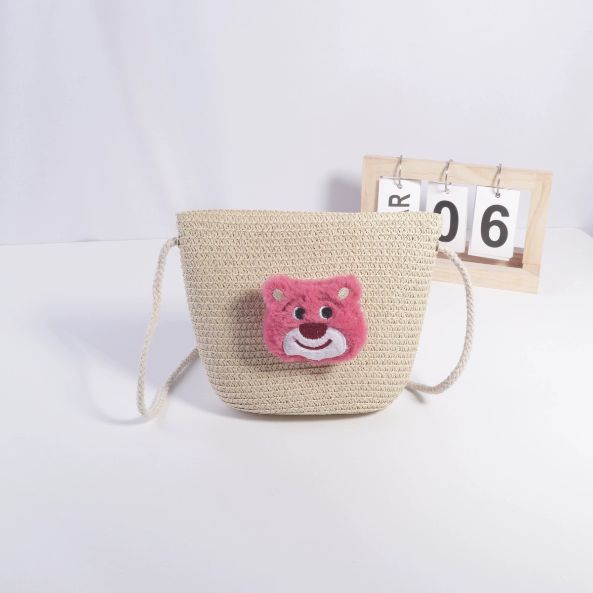 Сумка для телефона, ремешок из соломы, размер 19×15.5 см