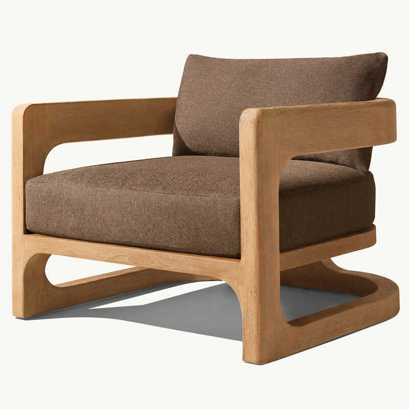 Hoteles modelo de habitaciones residenciales ventas sofá diseño de ocio sofá silla de teca muebles al aire libre sofá de madera maciza