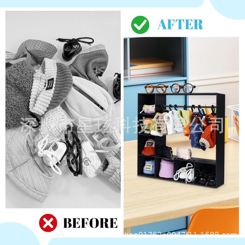 跨境Doll Accessories Display Box 娃娃配件展示盒 人物服装收纳|undefined