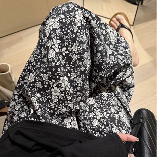 Trousers for leisure, floral print, loose fit