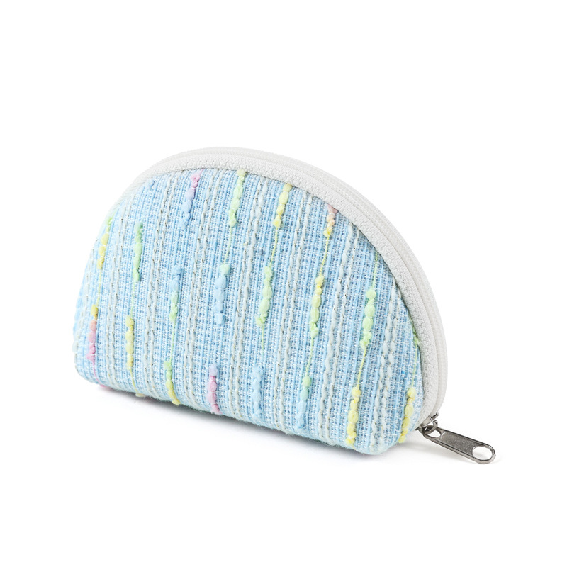 Bolsa de maquillaje de alta capacidad de rayas arco iris japonesa bolsa de toalla de almacenamiento de lápiz labial bolsa de lavado de cosméticos