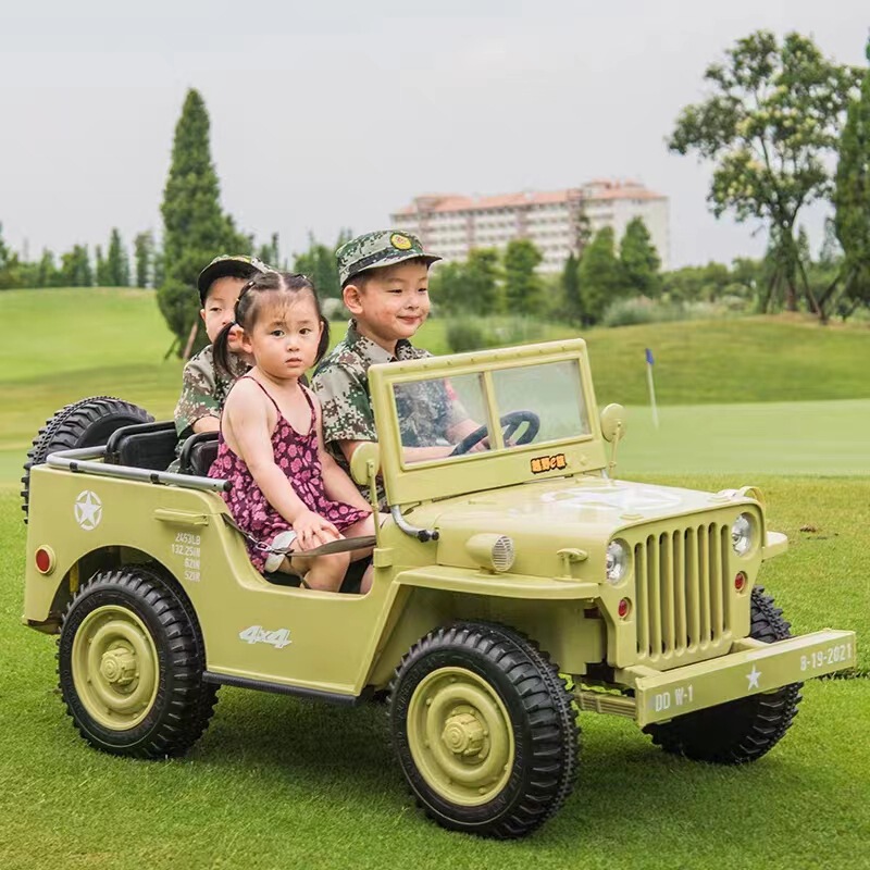 Oversized jeep children's electric car four-wheel remote control off-road baby toy car can sit adult double Children Oversized jeep children's electric car four-wheel remote control off-road baby toy car can sit adult double Children